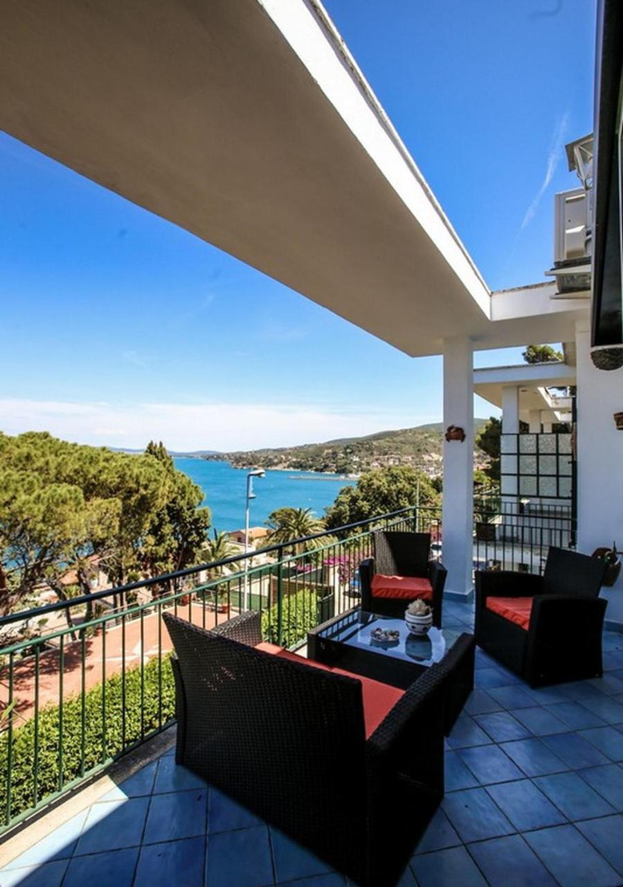 Апартаменты Terrace Sea View Порто Санто Стефано Экстерьер фото